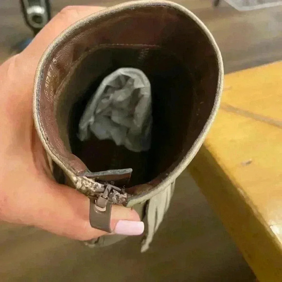 Women's Fringed booties faux leather Khloe high ankle Very Volatile 7.5 new‎ - Picture 11 of 13